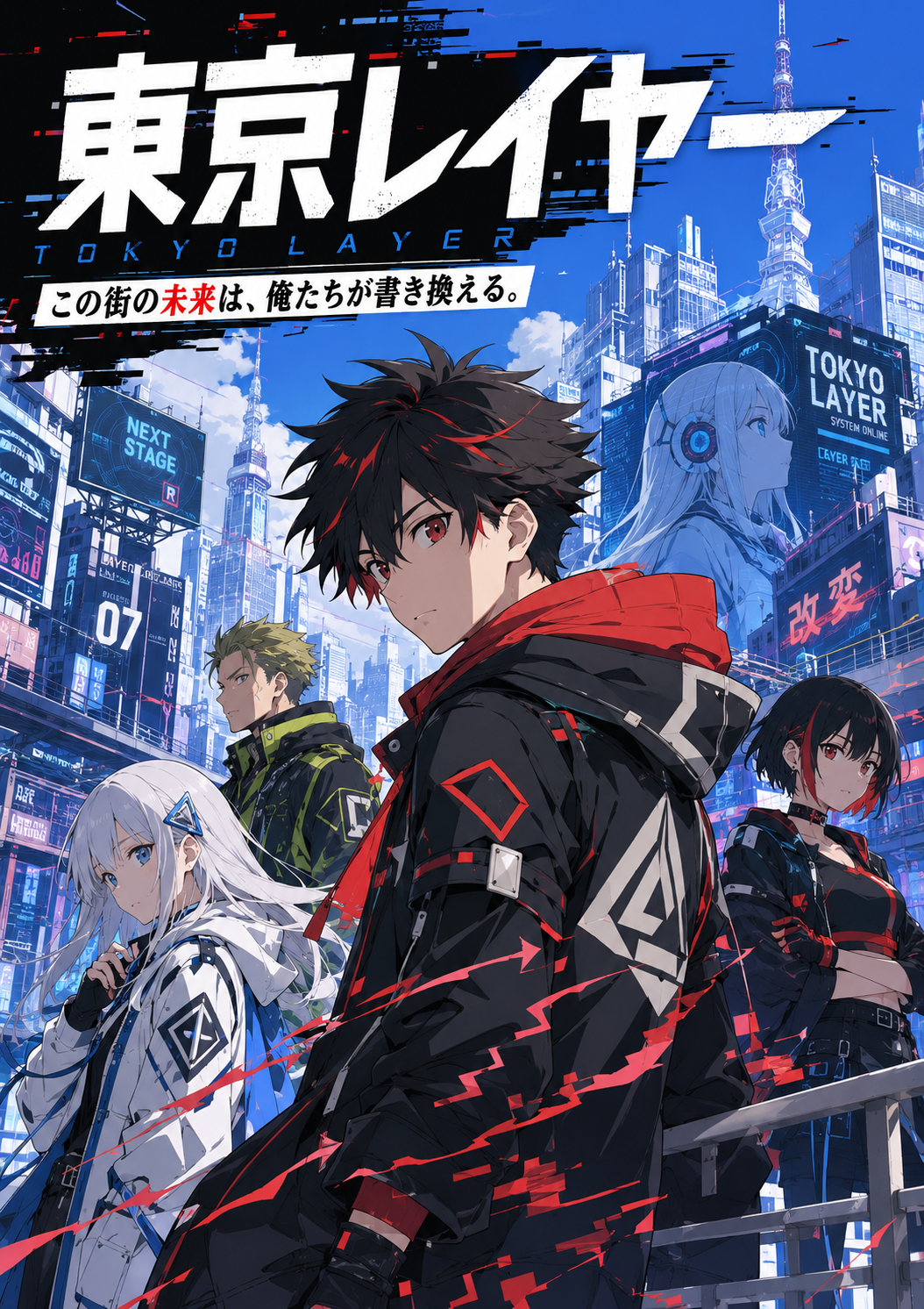 東京レイヤ 第1巻 未来予報の少年 表紙